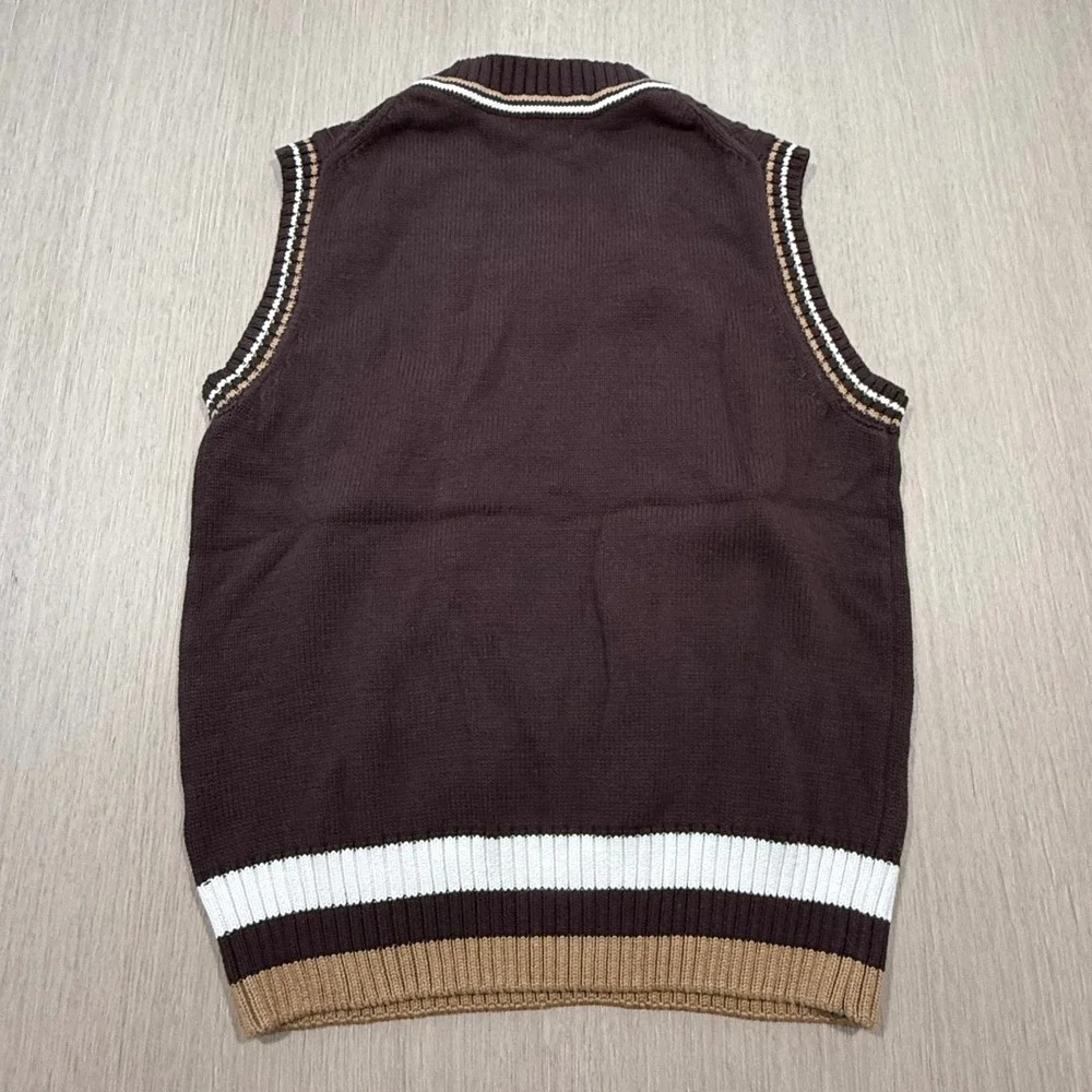 Boy's Preppy V-Neck Cable Knit Sweater Size 6